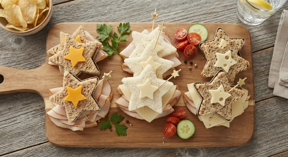 Star-Shaped Turkey and Cheese Sandwiches